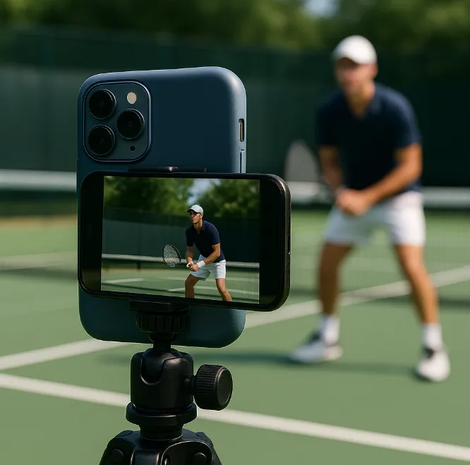 Courtix tennis analysis capture in action